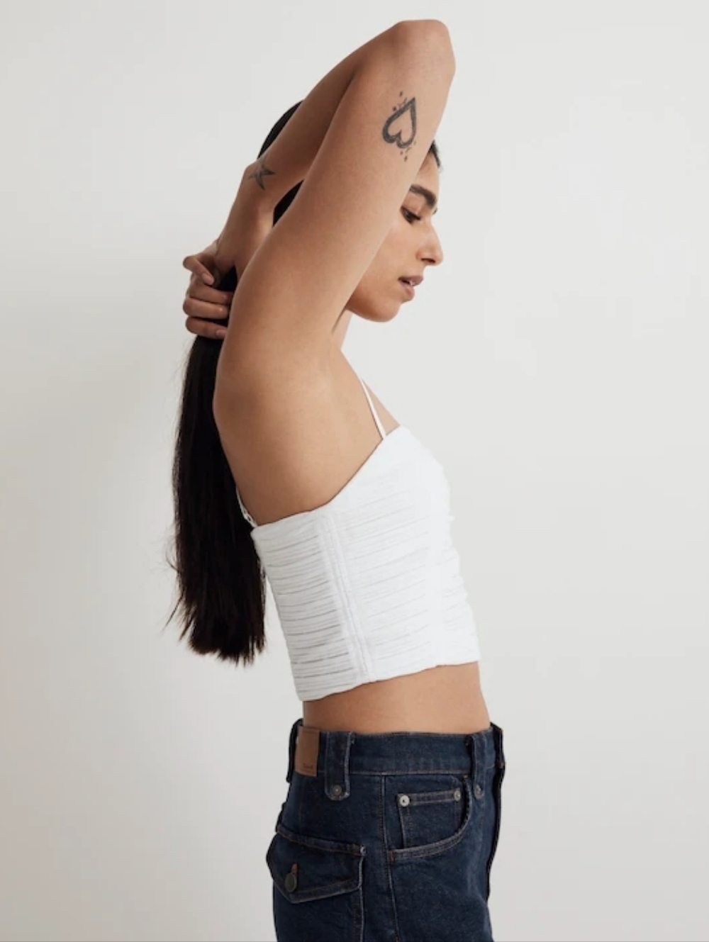 Madewell Poplin Cropped Tube Top